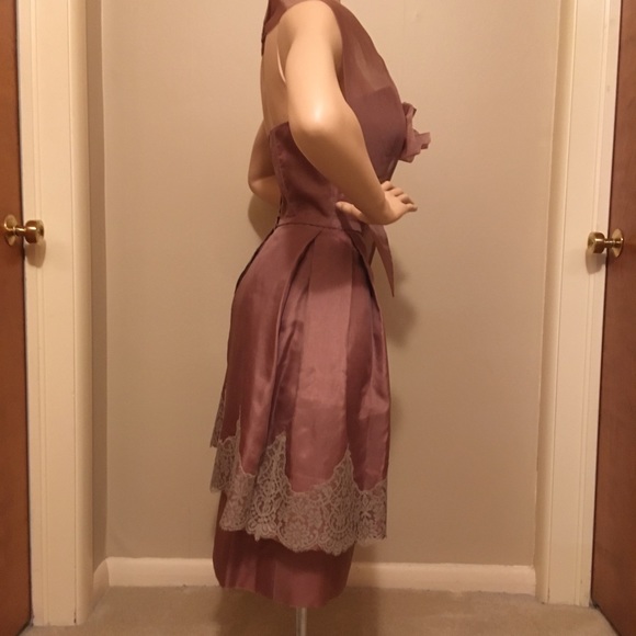 Vintage 1960s silk organza cocktail dress. - Picture 3 of 8